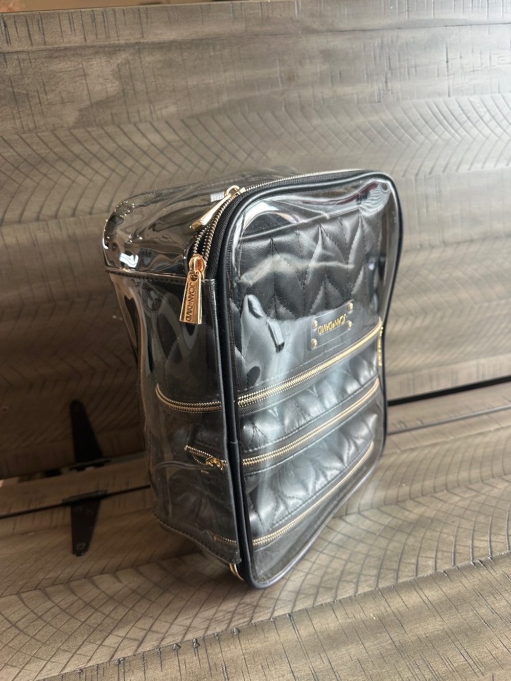 Black Quilted Travel Toiletry Bag Set - Quilted Organizer Pouches - Picture 12 of 13